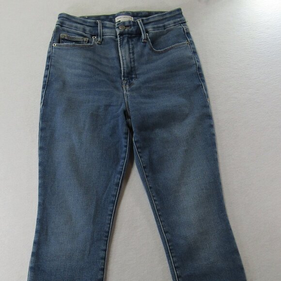 Good American Denim - Good American Blue Good Curve Straight High Rise Jeans Women's Size 4 / 27